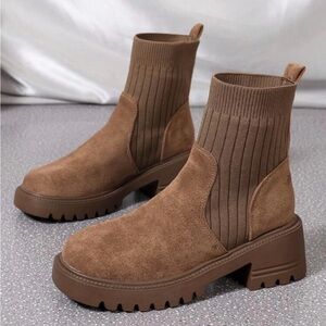 Brown Suede Ankle Boots